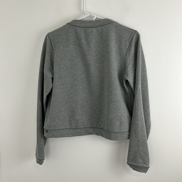 Lululemon Grey Jersey Knit Sweatshirt Crop Top - Picture 4 of 5